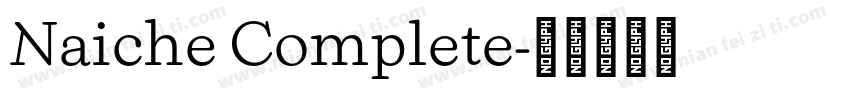 Naiche Complete字体转换